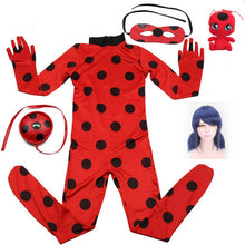 Load image into Gallery viewer, 2019 hot Carnival Clothing Lady Bug Cosplay Sets Ladybug Halloween Christmas Party Custume Kids Girls Suit Spot 3-10Y